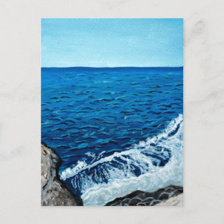 Blue wave | Sicily | Mediterranean sea Postcard