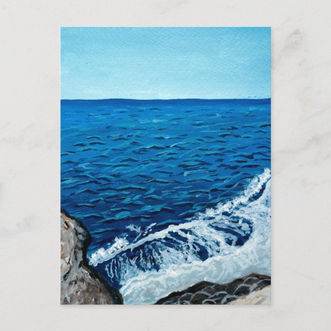 Blue wave | Sicily | Mediterranean sea Postcard (Front)
