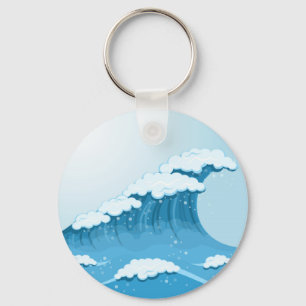 Blue Wave Surf and Ocean Key Ring