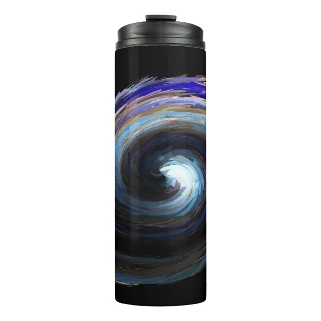 Blue Wave Swirl Thermal Tumbler (Front)