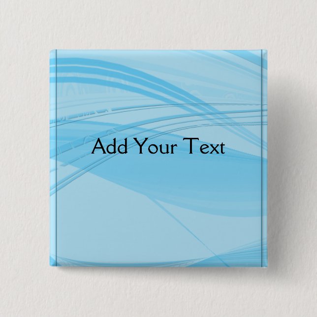 Blue Waves 15 Cm Square Badge (Front)