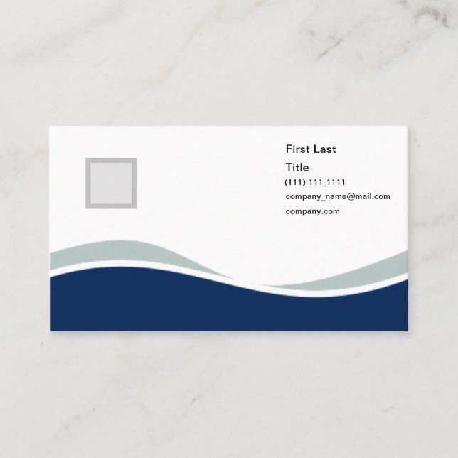 Blue Waves Business Card (Front)