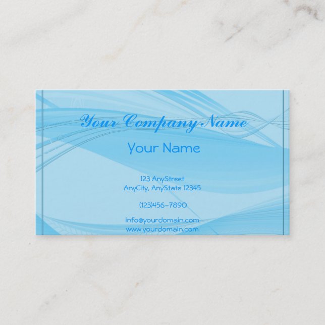 Blue Waves Business Card (Front)