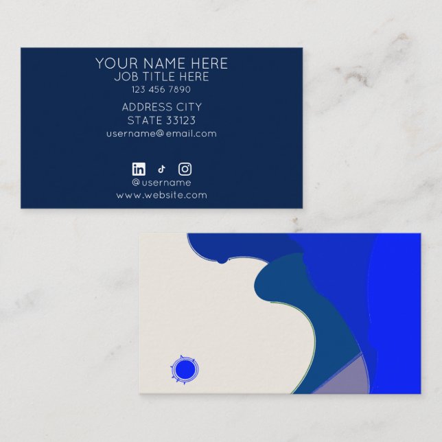 Blue Waves Business Card (Front/Back)