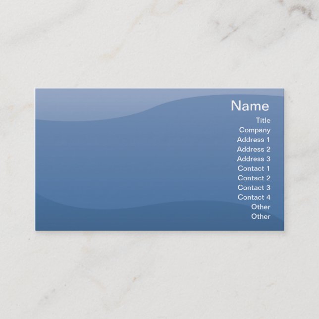 Blue Waves - Business Card (Front)