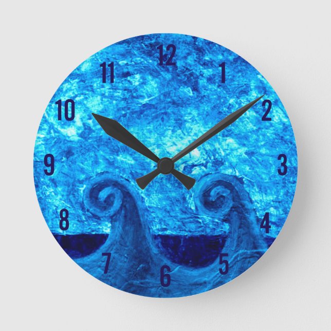 Blue Waves Clock (Front)