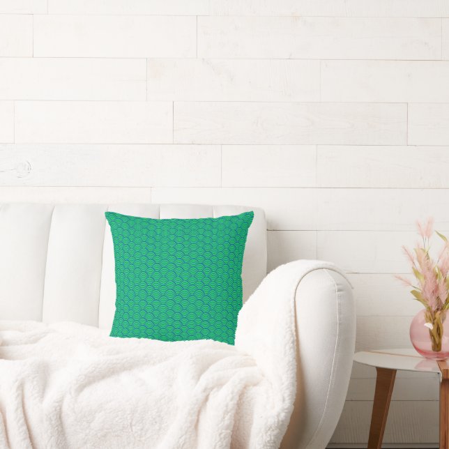 Blue Waves  Cushion (Couch)