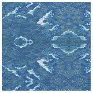 Blue Waves Fabric