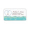 Blue Waves Loopy Heart Beach Wedding Address Label