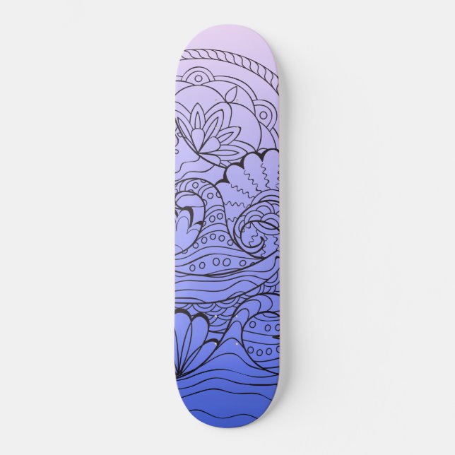 blue waves skateboard (Front)