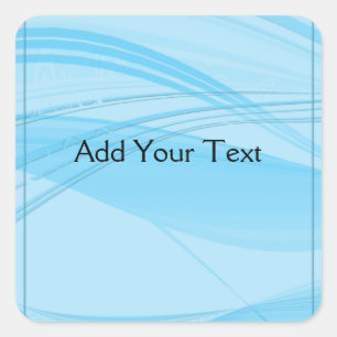 Blue Waves Square Sticker