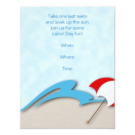 Blue Waves, Warm Sand, and a Beach Umbrella Card