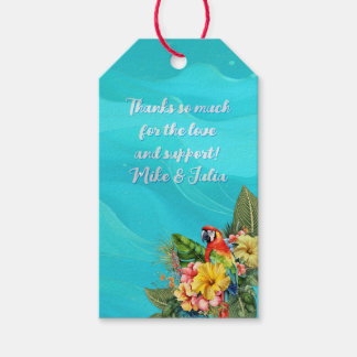 Blue Waves Wedding Reception Thank You Gift Tags