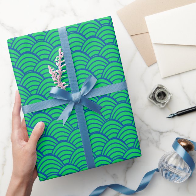 Blue Waves  Wrapping Paper (Gifting)