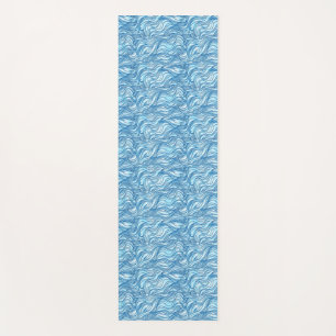 Blue waves yoga mat