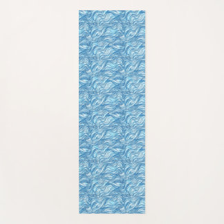 Blue waves yoga mat