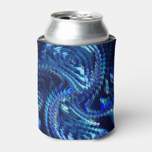 Blue wavy star with zig zag strokes can cooler