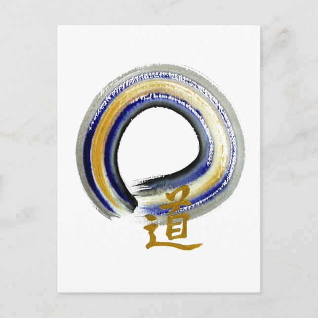 Blue Way, Zen Enso Postcard (Front)