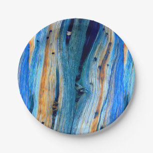 blue weathered barn boards paper plate