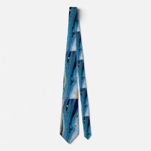 blue weathered  barn boards tie