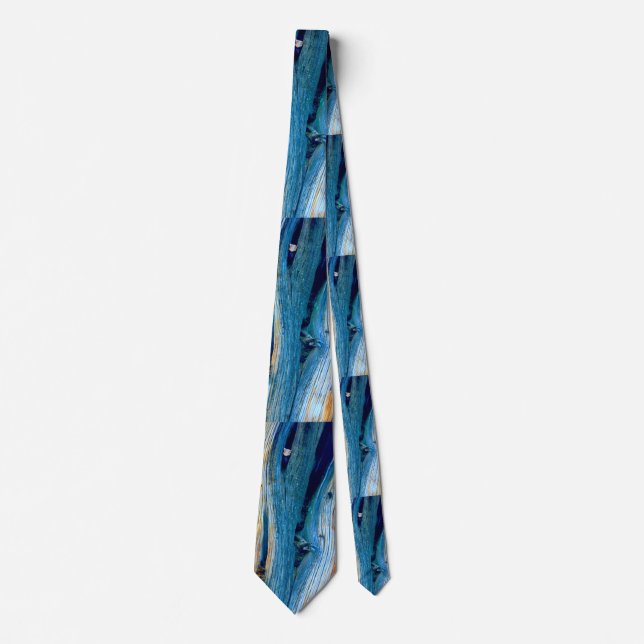 blue weathered  barn boards tie (Front)