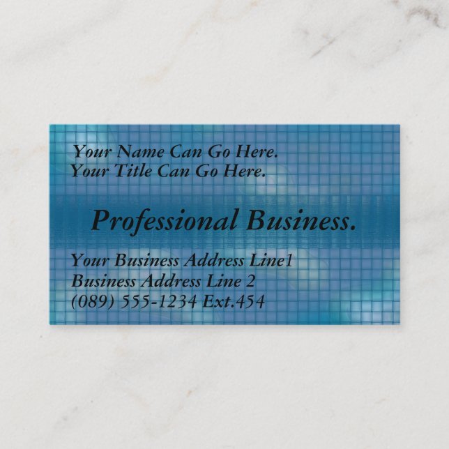 Blue Weave, Professional Business Business Card (Front)