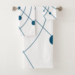 Blue Web Bath Towel Set