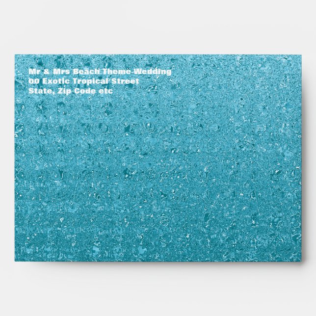 Blue wedding anniversary birthday party envelope (Front)