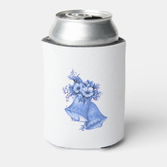 Blue Wedding Bells Can Cooler (Can Back)