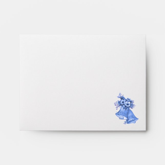 Blue Wedding Bells Envelopes (Front)