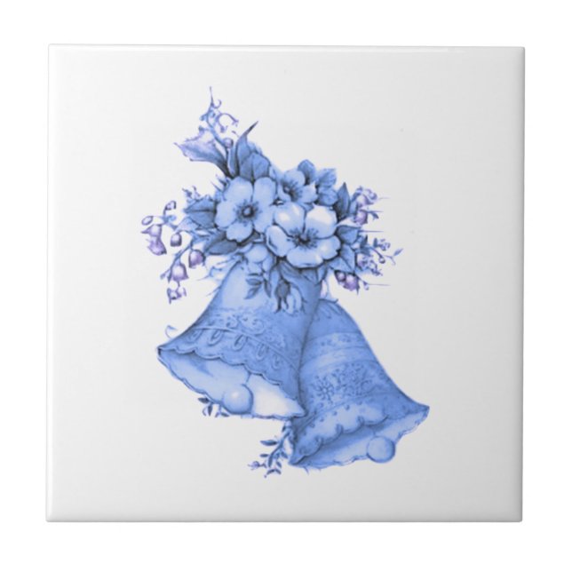 Blue Wedding Bells Tile (Front)