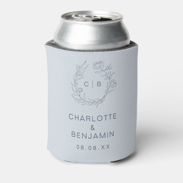 Blue Wedding Can Cooler (Can Back)