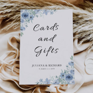 Blue Wedding Cards and Gifts Sign,