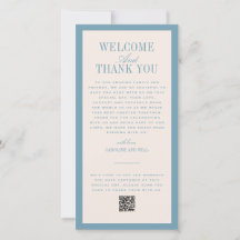 Blue Wedding Ceremony or Reception Welcome