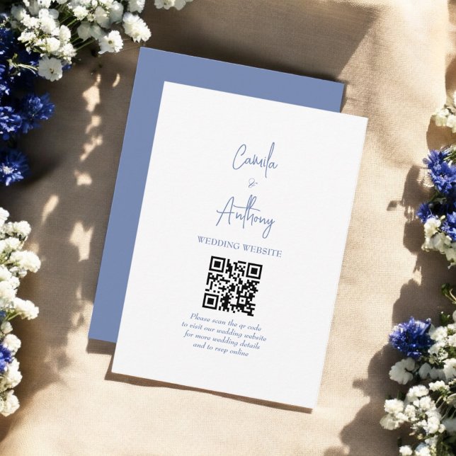 Blue Wedding Enclosure Card (Creator Uploaded)