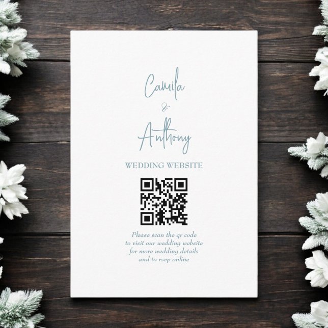 Blue Wedding Enclosure Card (Creator Uploaded)