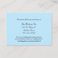 Blue Wedding enclosure cards