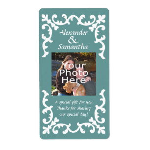 Blue Wedding Gift or Favour Label