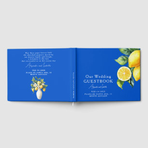 Blue Wedding Guestbook Azul & Limone Romance 