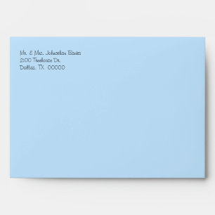 Blue Wedding Invitation Envelope
