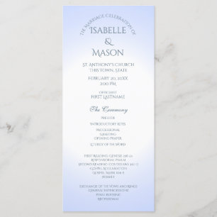 Blue Wedding Program Programme