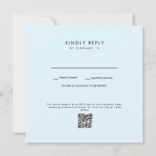 Blue Wedding QR Code II RSVP