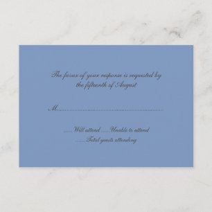 Blue Wedding Response Card