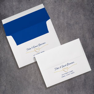 Blue Wedding Return Address Envelope