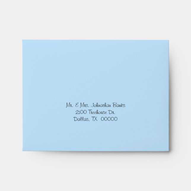 Blue Wedding RSVP Envelope (Front)