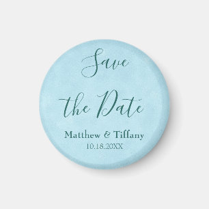Blue Wedding Save the Date Magnet