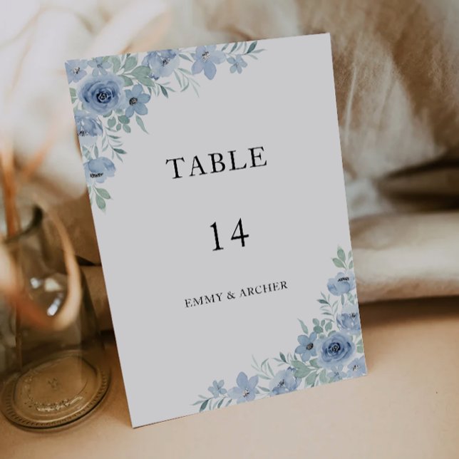 Blue Wedding Table Cards Template (Blue Wedding Table Cards Template)