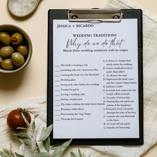  Blue wedding traditions bridal shower game card (Creator Uploaded)