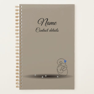 Blue wentletrap beige coastal 60 pages custom planner