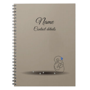 Blue wentletrap beige coastal 80 page custom notebook